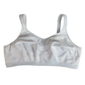 Playtex 18 Hour Wirefree Bra White 44DD Active Breathable Comfort Straps #4159